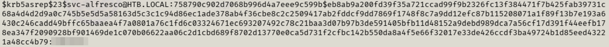 Hashcat output
