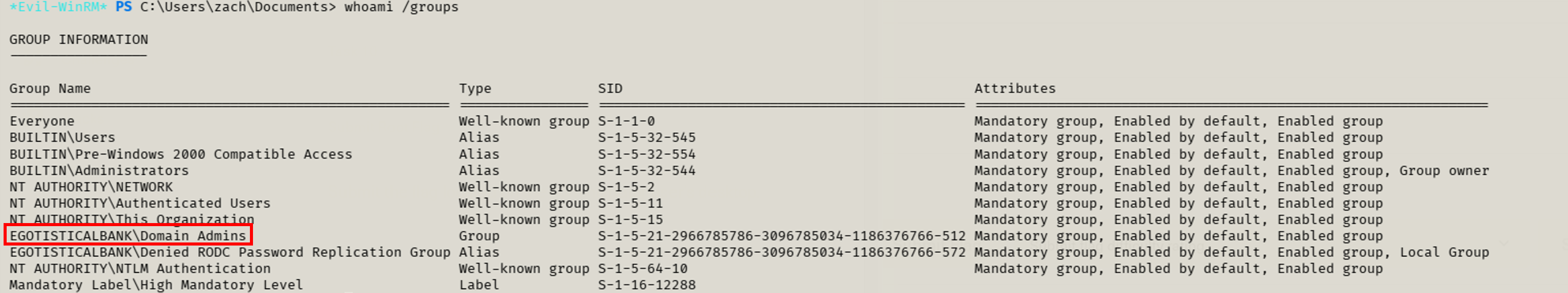 Adding Domain Admin