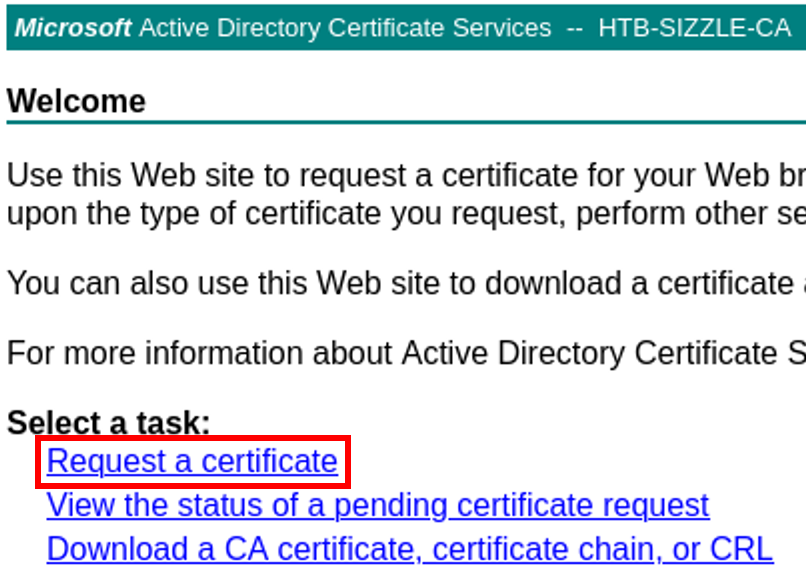 Requesting Cert