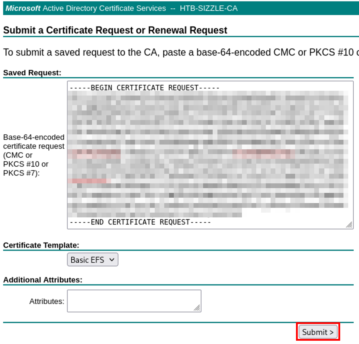 Submission of CSR